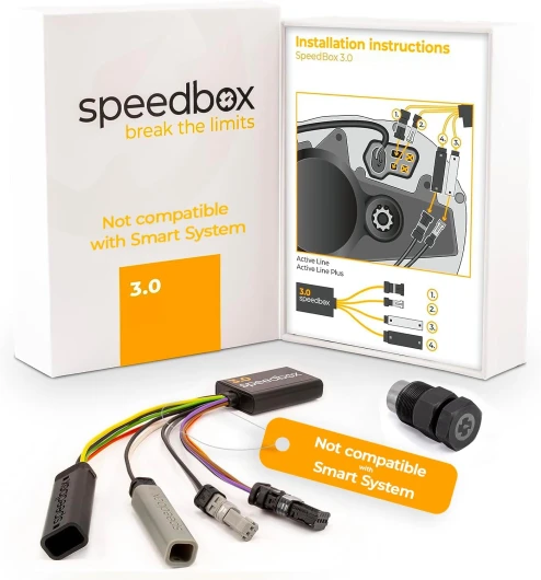 SpeedBox 3.0 Compatible avec Bosch + extracteur de manivelle ! Puce de Tuning Premium pour vélos électriques avec Moteurs Bosch 2017-2024